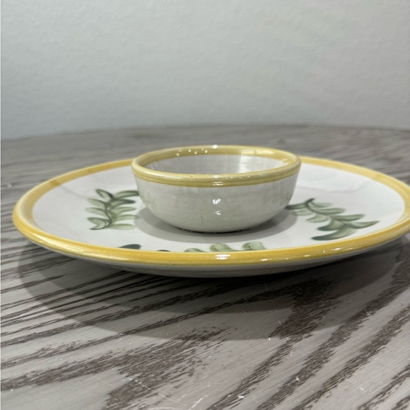 Louisville Stoneware Floral Chip and Dip Platter - Picture 3 of 5